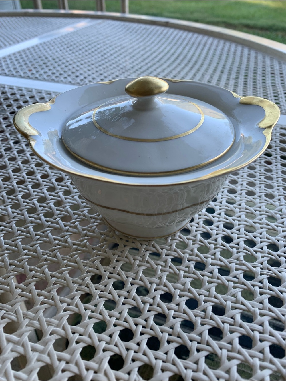 Theodore Haviland New York Concorde Pattern Sugar Bowl With Lid